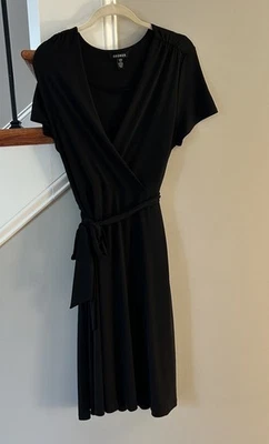 George Black Wrap Dress Size XL 16/18 - Image 1 of 4