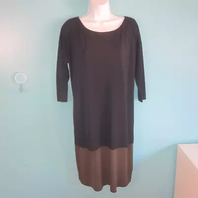 Платье многослойное Bailey 44 темно-синее/серо-коричневое женское размер L пуловер эластичные футляры - Изображение 1 из 4