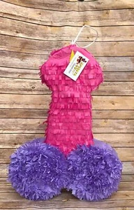 Pecker Pinata 201" groß rosa und lila Farbe Junggesellenabschied Gastgeschenke - Bild 1 von 1