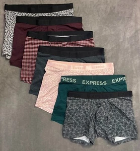 BB2203XL NEW EXPRESS UNDERWEAR $140 LOT OF 7 STRETCH COTTON BOXER BRIEFS SZ XL - Picture 1 of 1
