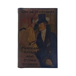 A Parisian Affair and Other Stories by Guy de Maupassant - Leather Covered Book - Foto 1 di 7