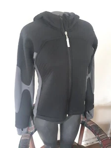 NIKE Sphere Thermal Black Quilted Pattern Zip Front Hoodie w/Thumbhole Sleeves S - Picture 1 of 6