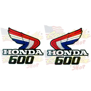 PAIR STICKERS STICKER LOGO HONDA HRC 600 SIDES RADIATOR TANK MOTORCYCLE - Picture 1 of 1