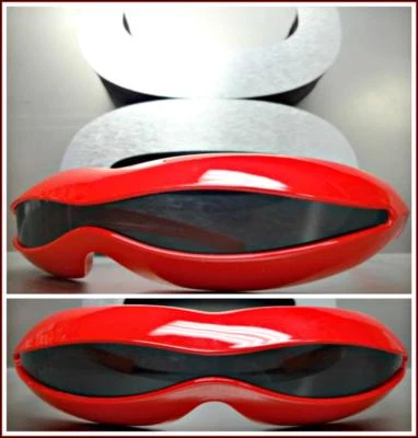 ROBOT ESPACIAL FIESTA RAVE DISFRAZ CÍCLOPE ESCUDO FUTURISTA GAFAS DE SOL Marco Rojo Foto 1 de 4