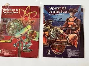 Science + Scientists / Spirit of America Stamp Collecting Kits Completed Albums - Picture 1 of 18