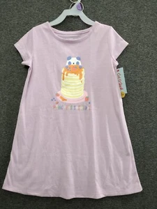 Cat & Jack Girls Pancakes NightGown Purple Size XS 4/5 One Piece - Picture 1 of 12