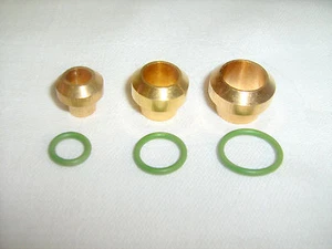 MALE O RING TO MALE FLARE A/C ADAPTER FITTING KIT#6, #8 & #10 , W/ O RINGS 6 pcs - Picture 1 of 1