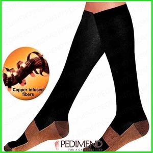 PEDIMEND™ Sportswear Socks with Copper Infuse Varicose Vein Compression 1PAIR UK - Picture 1 of 8