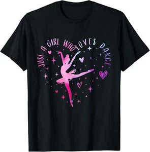 Cute Just a girl who loves Dance lover Girl Dancing T-Shirt Hoodie - Picture 1 of 19