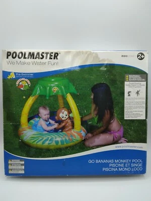 Go Bananas Monkey Toddler Swimming Pool w/ Sunshade Learn-to-Swim Poolmaster  - Image 1 of 4