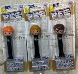NEW PEZ HARRY POTTER SINGLE PACKS LOT OF 3 HARRY, HERMIONE & RON EXP. 02/24/2028 - Picture 1 of 8