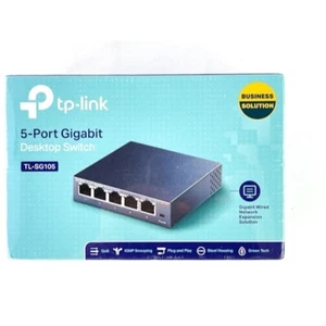 TP-LINK 5 PORT GIGABIT DESKTOP ETHERNET NETWORK SWITCH TL-SG105 - Picture 1 of 9