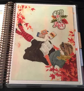 *Herbst liegt in der Luft* 2-seitiges ARMATURENBRETT zur Verwendung mit Erin Condren Lebensplaner - Bild 1 von 3