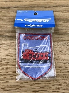 Parche de recuerdo vintage Voyager Oregon vagón de tren 547 hecho en EE. UU. - nuevo stock antiguo - Imagen 1 de 5