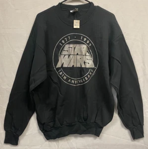 Star Wars - 1992 15th Anniversary Black Crewneck Sweatshirt - Size Large - Picture 1 of 10