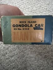 Vintage Mantua Rock Island HO Gondola Car Kit 310-D - Original Box 