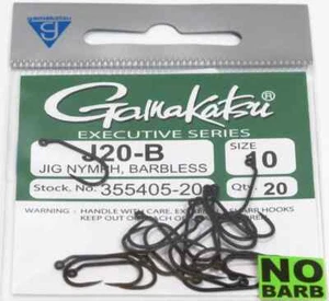 Gamakatsu J20 Haken - Fliegenbinden Jig Nymph Streamer schwarz Haken - Stck 20 - Bild 1 von 3