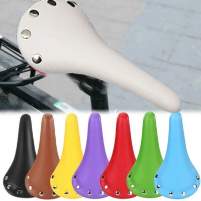 Almofada de couro retrô assento de bicicleta MTB ciclismo de estrada bicicleta conforto - Imagem 1 de 4