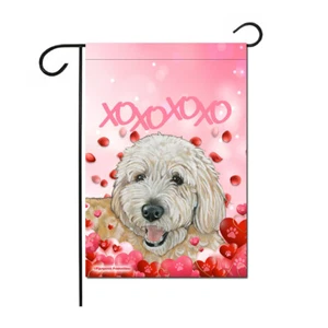 Doodle Valentine's Day Garden Flag, Double sided 12" x 18" Yard Art Decor - Picture 1 of 1