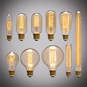 Dimmable Edison Screw Light E27 220V Industrial Vintage Bulb Decorative Filament - Picture 1 of 34