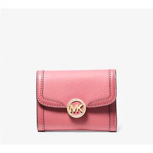 MICHAEL KORS LEIDA MEDIUM WALLET IN LIGHT PINK BERRY SORBET - Picture 1 of 2