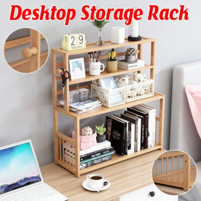 Compact Desktop Bookshelf Storage Bookcase Organizer Small Shelf Display Unit - image 1 of 4