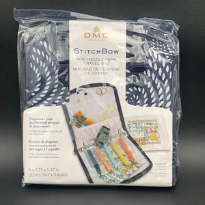 D.M.C. StitchBow Mini Needlework Embroidery Travel Bag W/ Mini Binder Insert - Picture 1 of 5