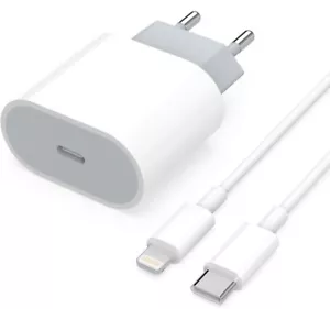 Apple Iphone Fast Charger, 20W (USB C), Type C Cable Quick Charging - Photo 1 sur 7
