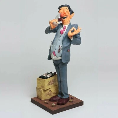 Statuina Caricatura degustatore di vini statuetta collezione uomo Forchino 44cm Foto 1 de 4