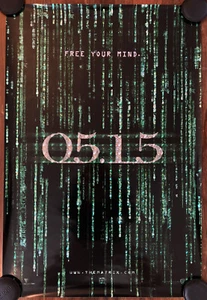 The MATRIX Reloaded - Holofoil Advance Movie Poster + CLOVERFIELD Teaser - Picture 1 of 4