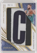 2019-20 Panini Immaculate Nameplate Nobility /11 Jonas Valanciunas Jumbo Patch
