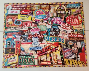 Retro Diner 1000 größere Teile Puzzle Yummy Malt Shops Restaurants Werbung - Bild 1 von 16