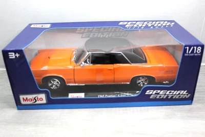 Maisto Diecast Orange 1965 Pontiac GTO 1:18 Special Edition New in Box - Image 1 of 4
