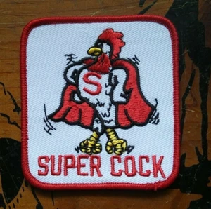 SUPER C@CK Hahn Jacke Motorrad Biker Patch zum Aufnähen - Bild 1 von 4