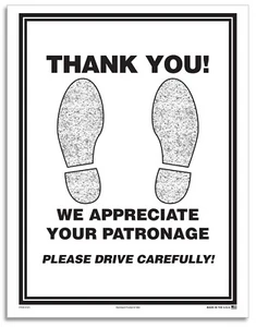 17" × 22" 50# Offset Paper Footprint Floor Mats for Automotive Service Centers - Picture 1 of 1