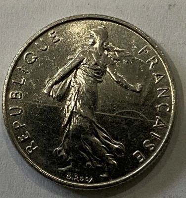 Republique Francaise France 1/2 Half Franc 1986 Nickel Coin - Image 1 of 2
