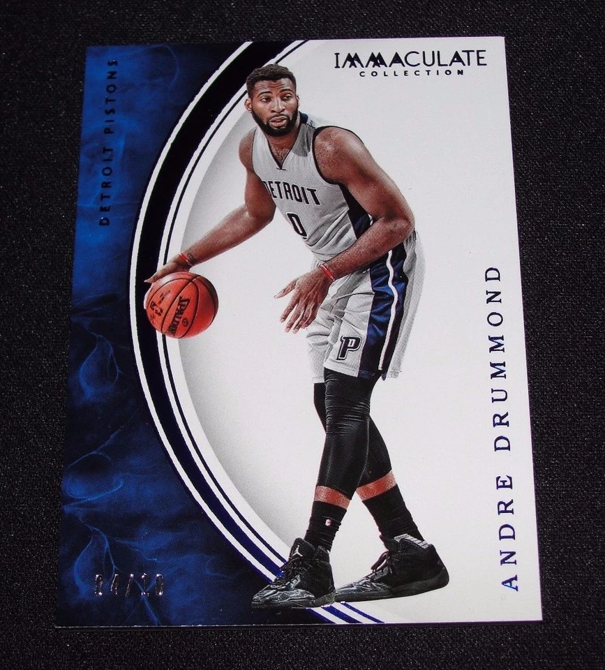 2015-16 Immaculate ANDRE DRUMMOND #68 Blue Foil Variant/10 DETROIT Pistons UCONN - Image 1 of 2