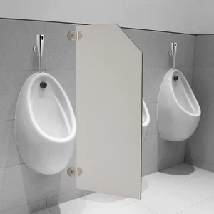 Montaje en pared hombres urinario partición urinario partición esquina inclinada - Imagen 1 de 11