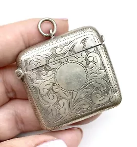 Antico Vesta Fob, Ciondolo Placca Argento, EPNS - Foto 1 di 6