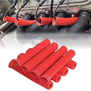 8 PCS Spark Plug Wires Boot Heat Sleeve Covers Shields Protector SBC BBC 454 350 - Picture 1 of 5