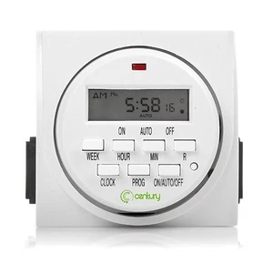 BN-LINK Heavy Duty Digital Electric Programmable Dual Outlet Timer Plug Indoor - Picture 1 of 9