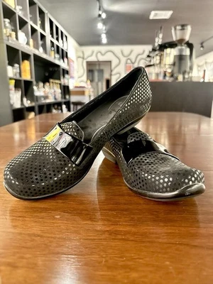 Dansko Oskana Tailored Flat Comfort Loafers Black Polka Dot,Sz 10.5/ EUR 41 NEW - Image 1 of 4