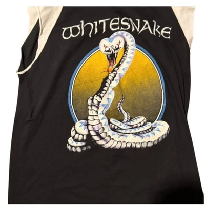 1988 WHITESNAKE Thirt & Ticke - RARE Authentic Vintage  Concert Tshirt & Ticket - Image 1 of 3