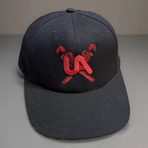 Vintage UA Local Union 562 Plumbers & Pipefitters Snap Back Hat USA Red Black - Picture 1 of 6