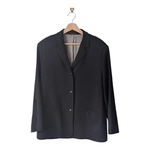 Vintage St Michael Pure New Wool Navy Blazer Jacket Size UK 14 - Picture 1 of 3