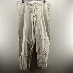 Vintage Polo Ralph Lauren Chino Pant Mens 34x30 Beige Cotton Flat Front - Picture 1 of 7