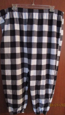 Calça lounge Jammies Families xadrez P&B PJ 3X poliéster lã W 44 - 49 em 27 - Imagem 1 de 4