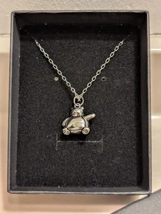 Pokémon Snorlax Silver Necklace, 54cm Chain, Pokemon Cabbage Gold Pendant - Picture 1 of 6