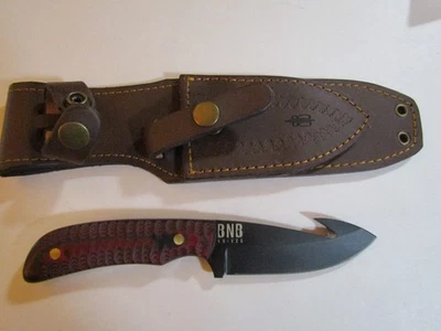 (БАК И МЕДВЕДЬ) «НОЖ С ФИКСИРОВАННЫМ ЛЕЗВИЕМ С КОЖАНЫМИ НОЖНАМИ» (НОВЫЙ-БЕЗ КОРОБКИ) - Изображение 1 из 4