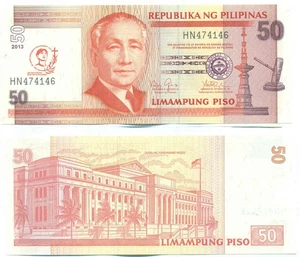 PHILLIPINES NOTE 50 PISO 2013 COMMEMORATIVE P 215 UNC - Picture 1 of 1